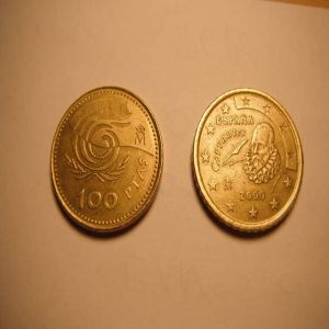 100 pts 1999 en cospel de 50 cts de euro....!!!!! 129920115