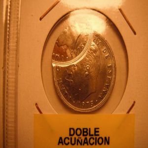 5 PTS DOBLE ACUÑACION`DE JUAN CARLOS I ( DOBLE ACUÑACION DE VERDAD) 683132867