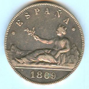 moneda 5 pesetas plata 1869 695777067