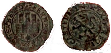 2 Maravedíes a nombre de los Reyes Católicos (Sevilla, S. XVI) 988868363